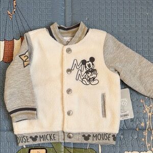 Disney Mickey Mouse Gray and White Kids Jacket